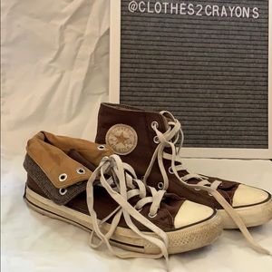 Foldable brown and gold converse